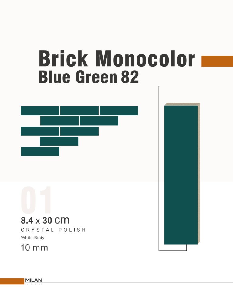 Brick Monocolor Blue Green 82
