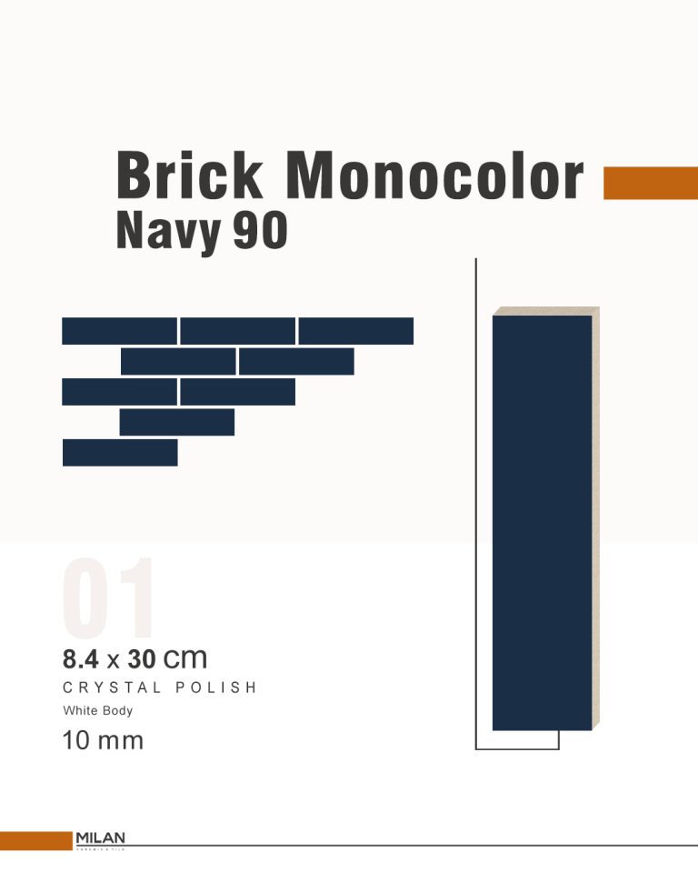 Brick Monocolor Navy 90