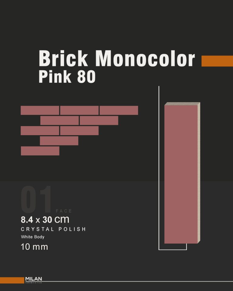 Brick monocolor Pink 80